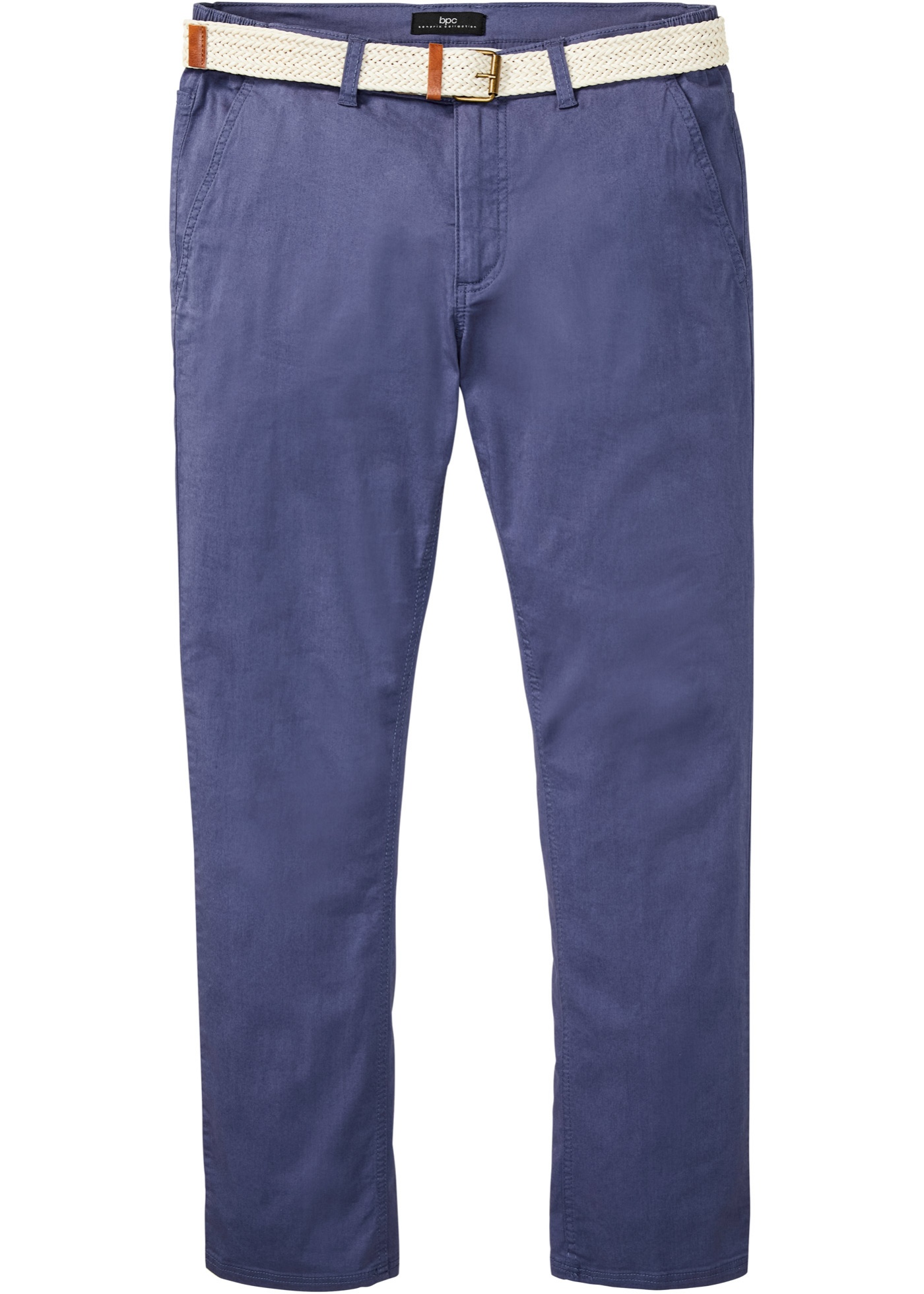 Chino strečové nohavice s komfortným strihom a opaskom, rovné