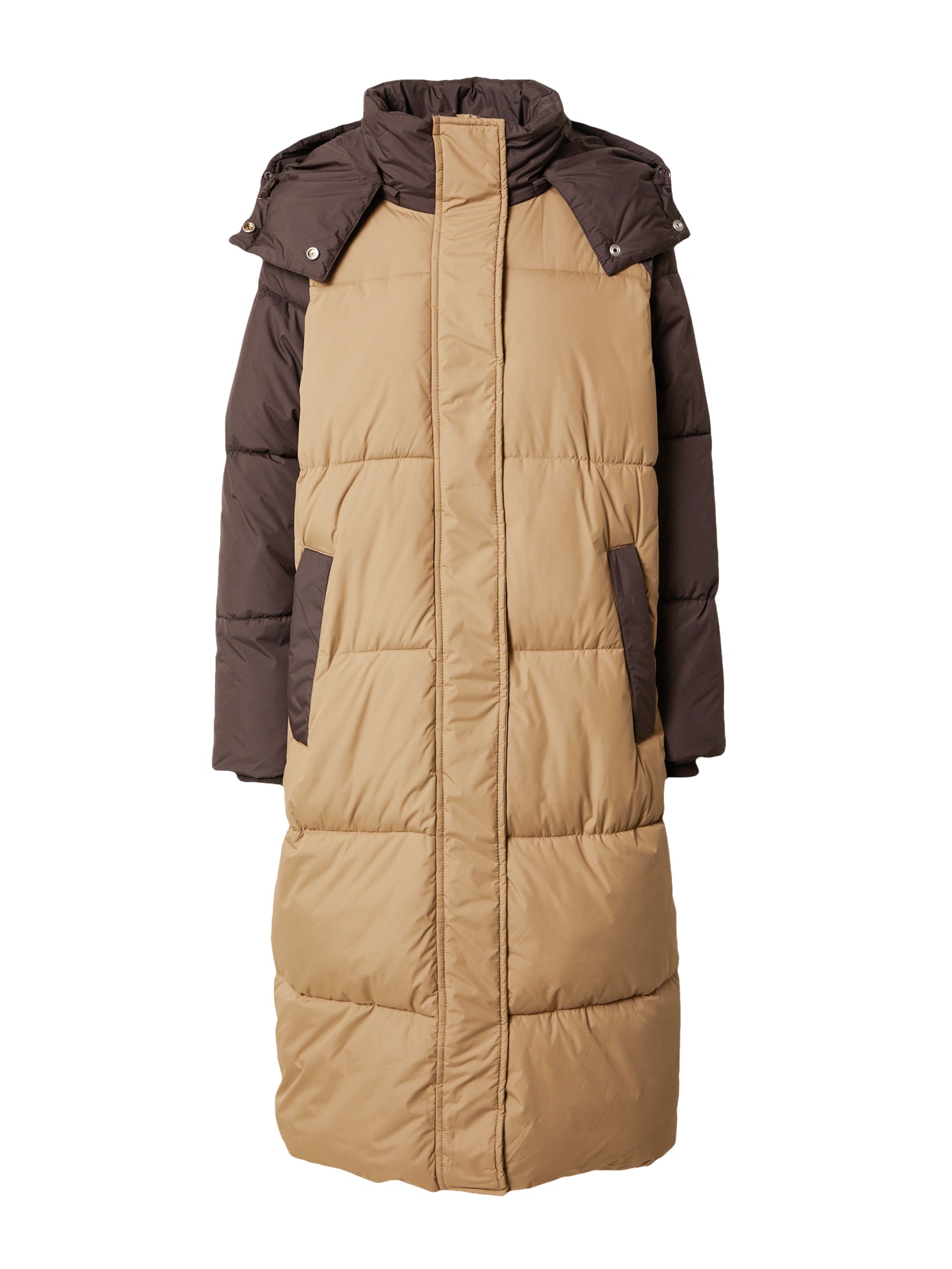 Zimný kabát čokoládová svetlohnedá minimum