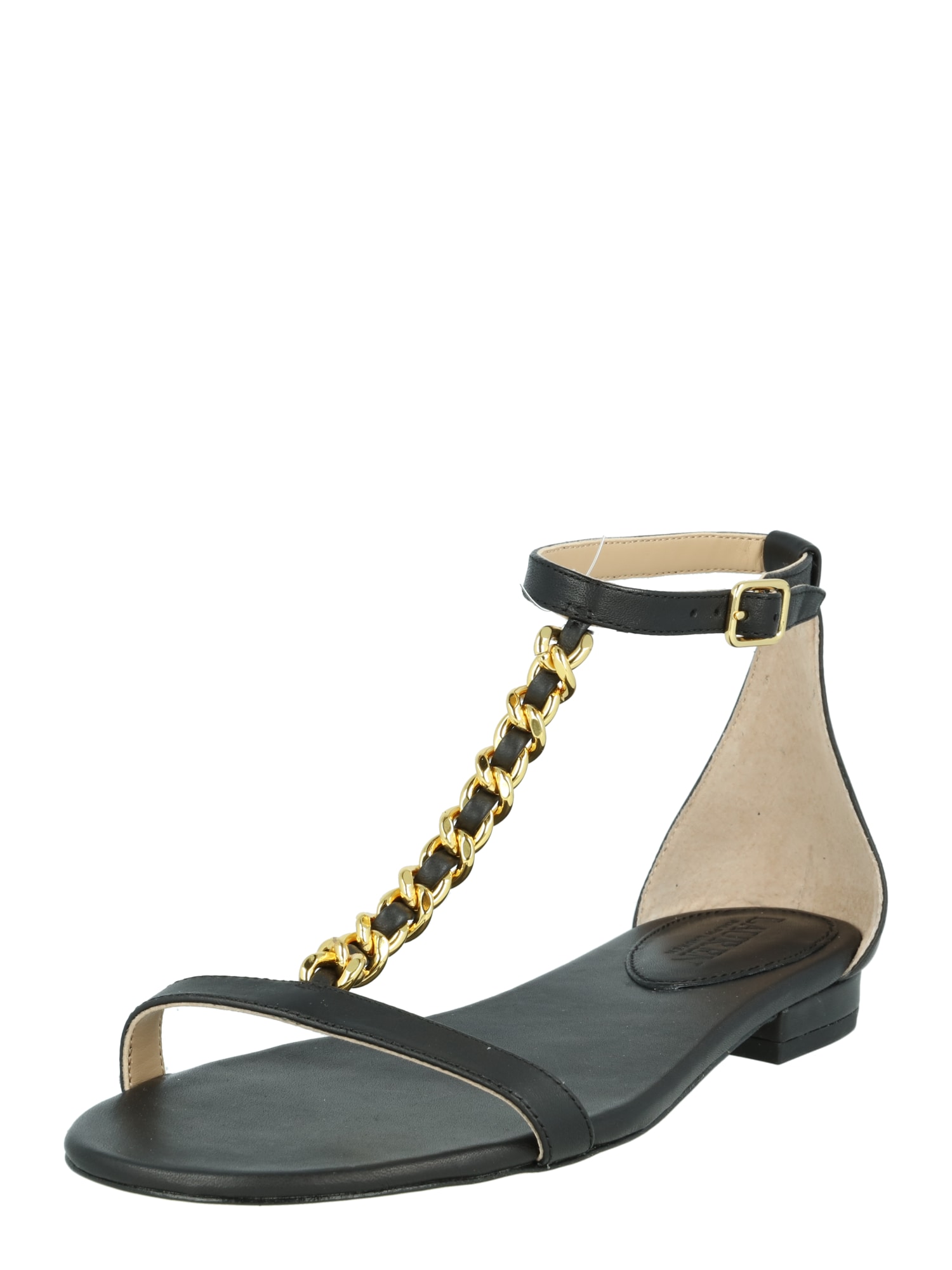Remienkové sandále ELISE zlatá čierna Lauren Ralph Lauren
