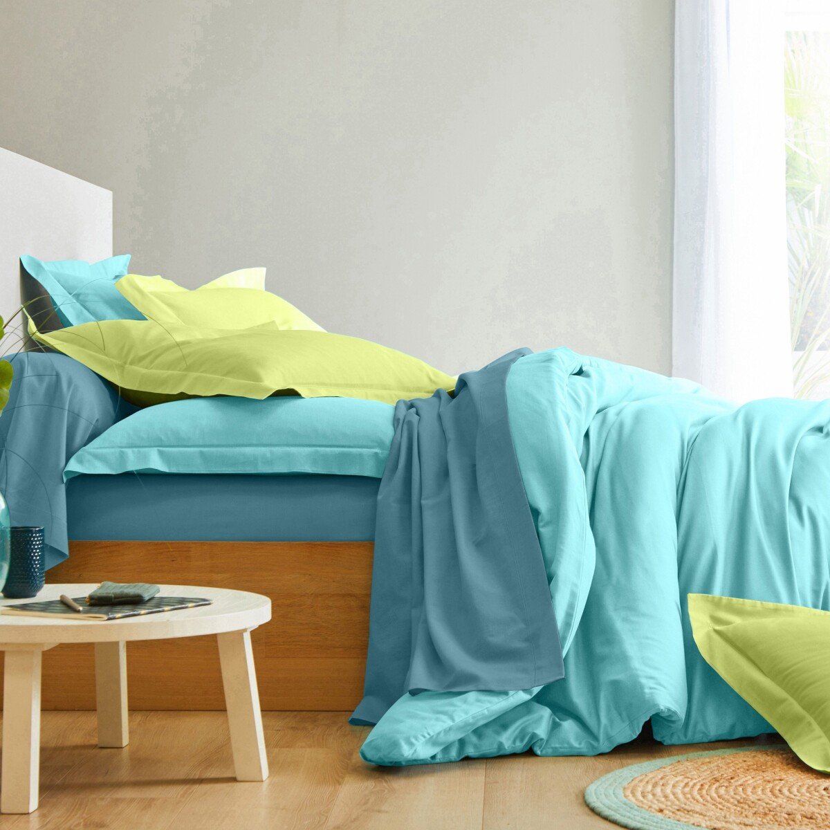 Jednofarebná posteľná súprava zn. Colombine z bavlny cédrová obliečka na vank. 50x70cm lem
